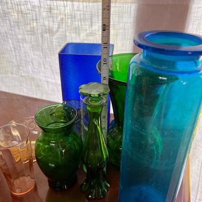 Vintage Colored Decorative Glass Lot