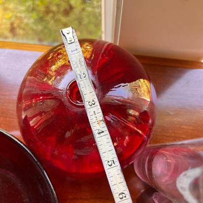 Large Lot Vintage Colored Glass