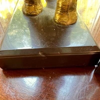 2 Pairs Brass Vintage Book Ends - Frankart Inc.