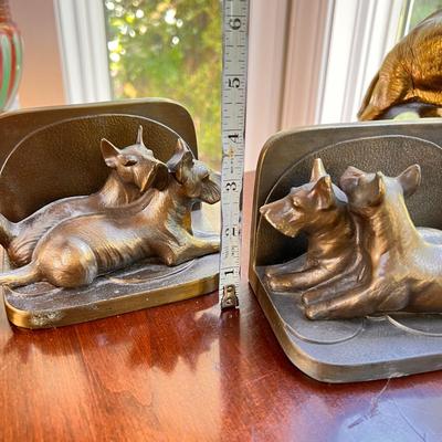 2 Pairs Brass Vintage Book Ends - Frankart Inc.