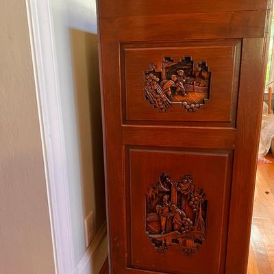 Authentic George Zee & Co. MCM Carved Chest
