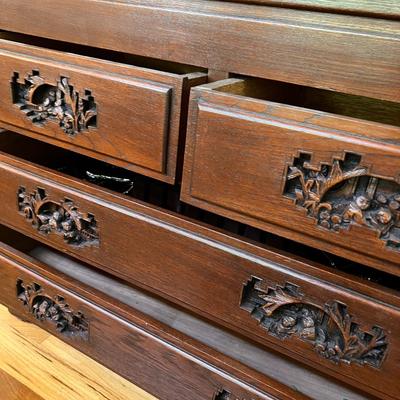 Authentic George Zee & Co. MCM Carved Chest