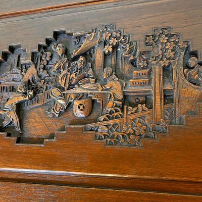 Authentic George Zee & Co. MCM Carved Chest