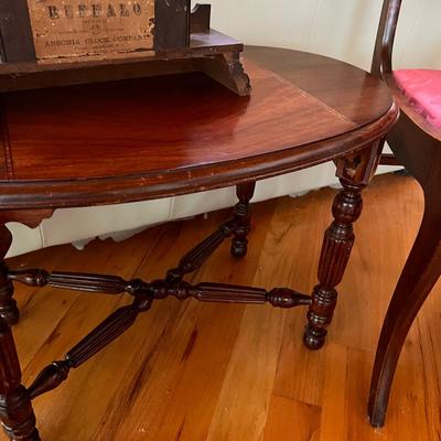 Antique Vintage Decor Lot - Chairs, Clock, Table