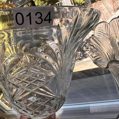 3 Vintage Vases - 14.5â€ Imperial Crystal, 2 Swing Vases