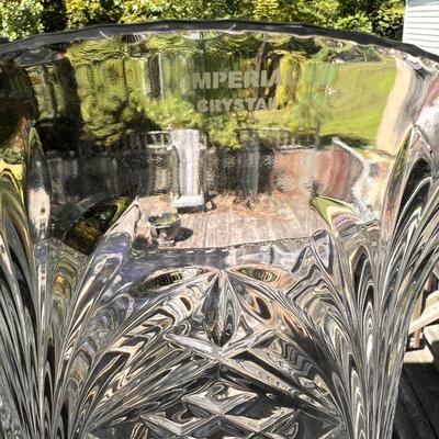 3 Vintage Vases - 14.5â€ Imperial Crystal, 2 Swing Vases