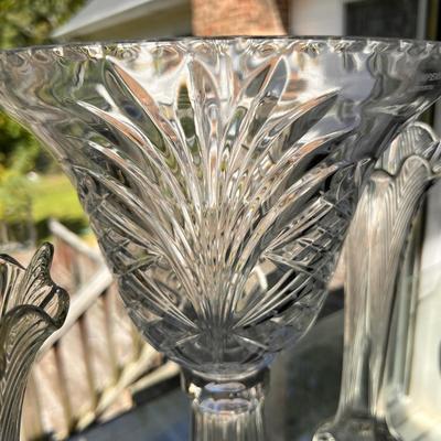 3 Vintage Vases - 14.5â€ Imperial Crystal, 2 Swing Vases