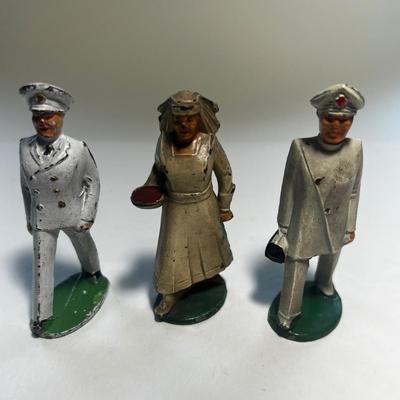 BARCLAY 1930's Lead Toy Soldiers Naval Officer, and Doctor.