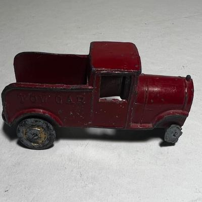 Vintage Red Truck Tow Car