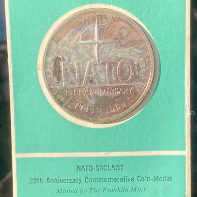 1968 NATO SCALANT Franklin Mint Specimen Supreme Allied Commander Atlantic, Coin, Medal, Proof, Numismatic, Medallion, Exonumia, Military...