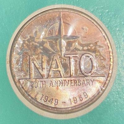 1968 NATO SCALANT Franklin Mint Specimen Supreme Allied Commander Atlantic, Coin, Medal, Proof, Numismatic, Medallion, Exonumia, Military