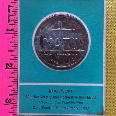 1968 NATO SCALANT Franklin Mint Specimen Supreme Allied Commander Atlantic, Coin, Medal, Proof, Numismatic, Medallion, Exonumia, Military