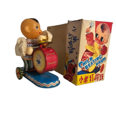 Metal Wind Up Drummer Boy Toy