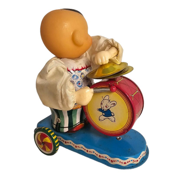 Metal Wind Up Drummer Boy Toy