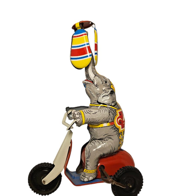 Juggling Elephant Tin Toy Wind up