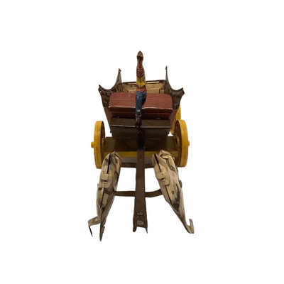 Tin Toy Horse and Wagon