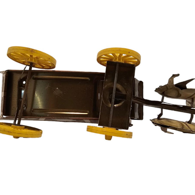 Tin Toy Horse and Wagon