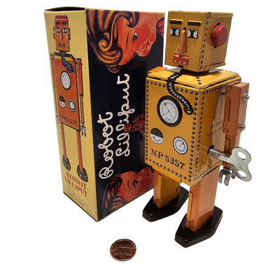 Lilliput little robot tin toy wind up