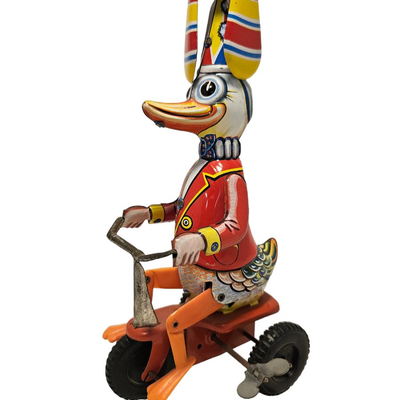 tin toy wind up duck