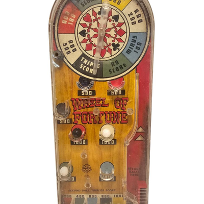 vintage toy wheel of fortune pinball