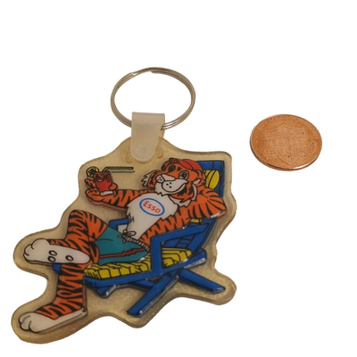 vintage esso tiger keychain