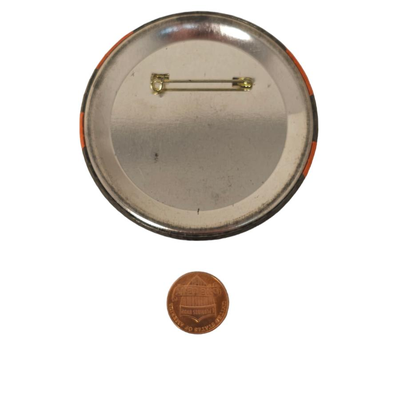 vintage button pin advertising
