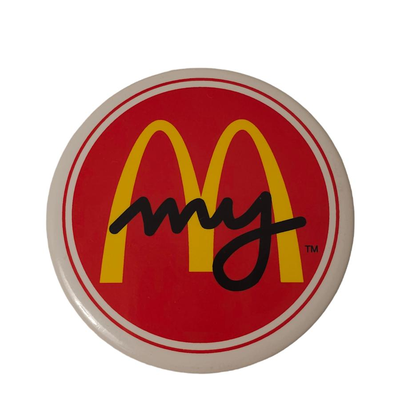 mcdonalds advertising button pin vintage