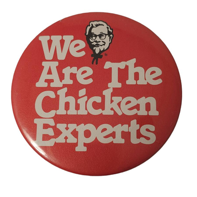 vintage KFC button pin advertising