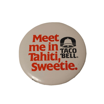 vintage button pin advertising taco bell
