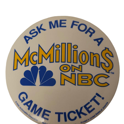 vintage button pin advertising nbc