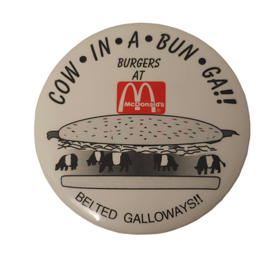 vintage button pin advertising mcdonalds