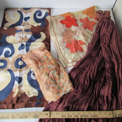 Lot 119: Ladies Scarves and Short Circuit Long Crinkle Skirt