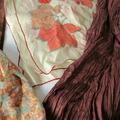 Lot 119: Ladies Scarves and Short Circuit Long Crinkle Skirt