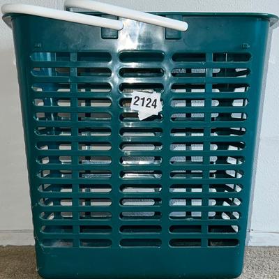 Green plastic basket
