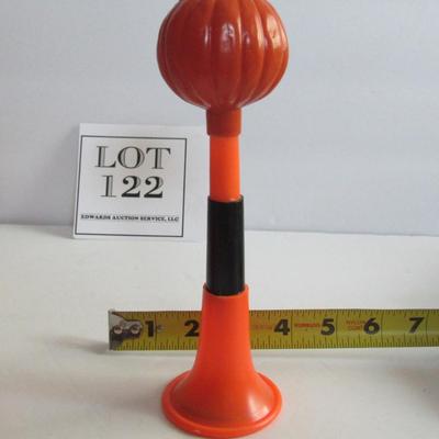 Lot 122:  Plastic Halloween Horn and 2 Halloween Streamer Rolls