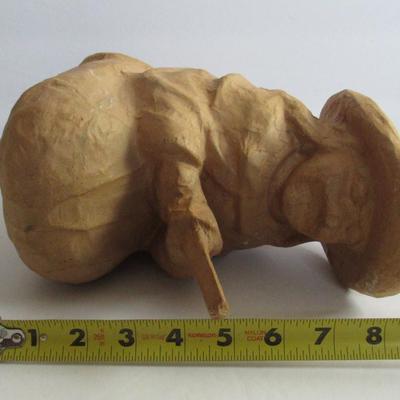Lot 123:  Halloween Paper Mache Witch and Bat