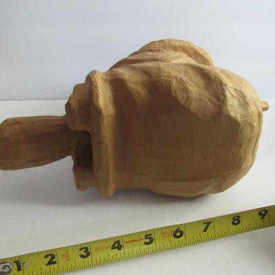 Lot 123:  Halloween Paper Mache Witch and Bat