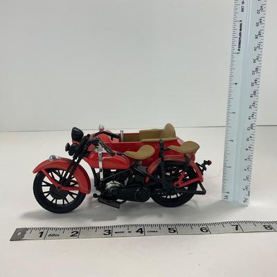 -237- TOYS | Harley Davidson Diecast Bank With Sidecar