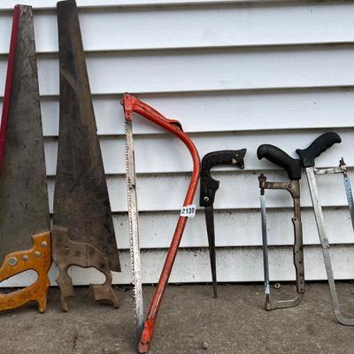 Assorted hand saws
