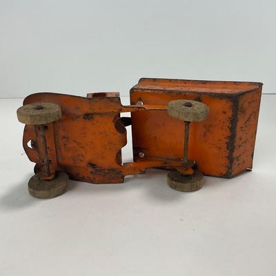 -238- TOY | 1930â€™s Metal Orange Dump Truck