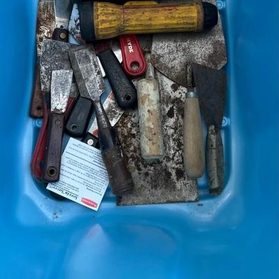 Flashlights and paint scrapers