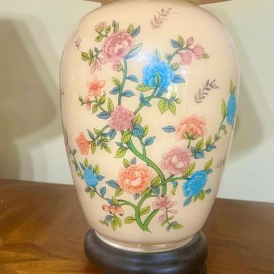 Pair of Floral 3-Way Lamps
