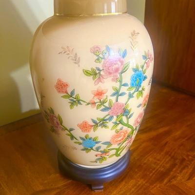 Pair of Floral 3-Way Lamps