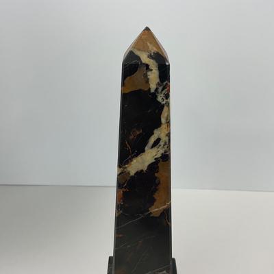 -257- COLLECTIBLE | Vintage Natural Polished Stone Wand Point Tower