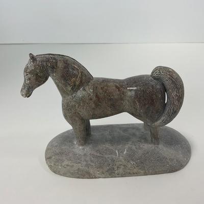 -262- COLLECTIBLE | Marble / Stone Horse Sculptures