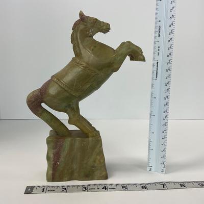 -262- COLLECTIBLE | Marble / Stone Horse Sculptures
