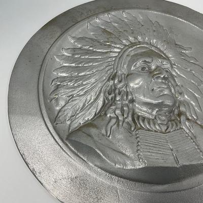 -268- VINTAGE | Cast Geronimo-Apache Native American Indian Art Piece