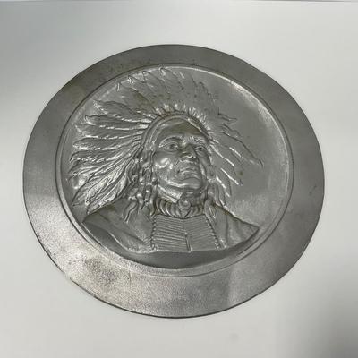 -268- VINTAGE | Cast Geronimo-Apache Native American Indian Art Piece