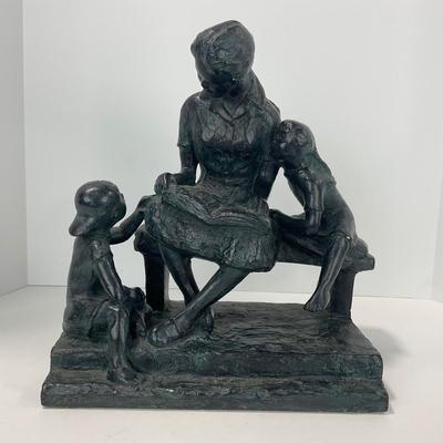 -271- COLLECTIBLE | Large Mother reading Statue | Daniel Brown 1999