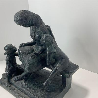 -271- COLLECTIBLE | Large Mother reading Statue | Daniel Brown 1999